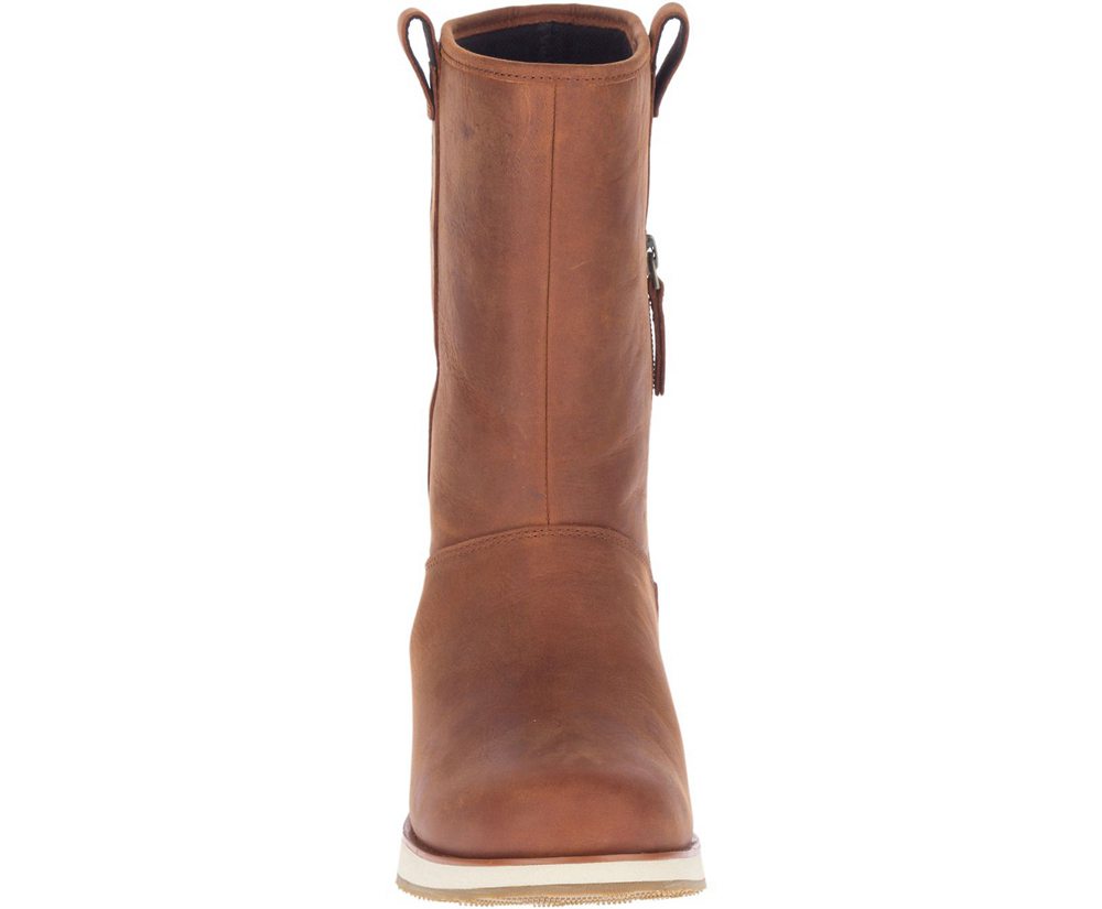 Merrell Boots Brown - Roam Pull On Waterproof - Womens 06ZOELXAV